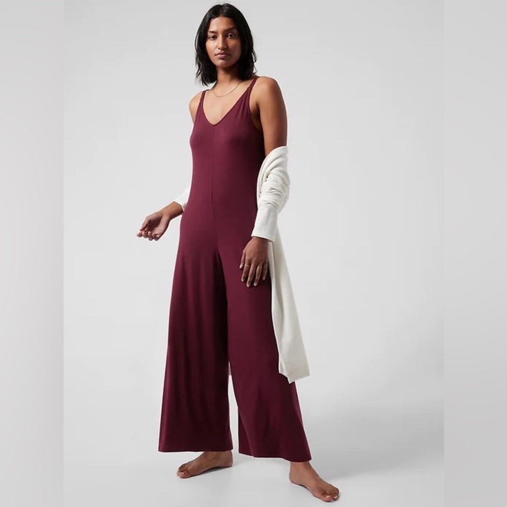 Athleta Nighttime Bliss Sleep V Neck Romper NWT (Size S)